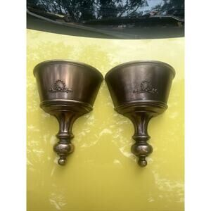 Vtg Homco Faux Wood Wall Pocket Planter Retro Mcm Hang Decor